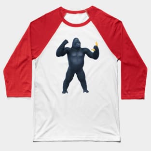 Gorilla Holding Banana Baseball T-Shirt